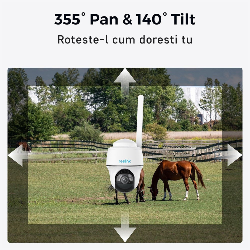 Cameră Supraveghere 4G Speed Dome Reolink Go G430 Solar - 5MP, Zoom 16x