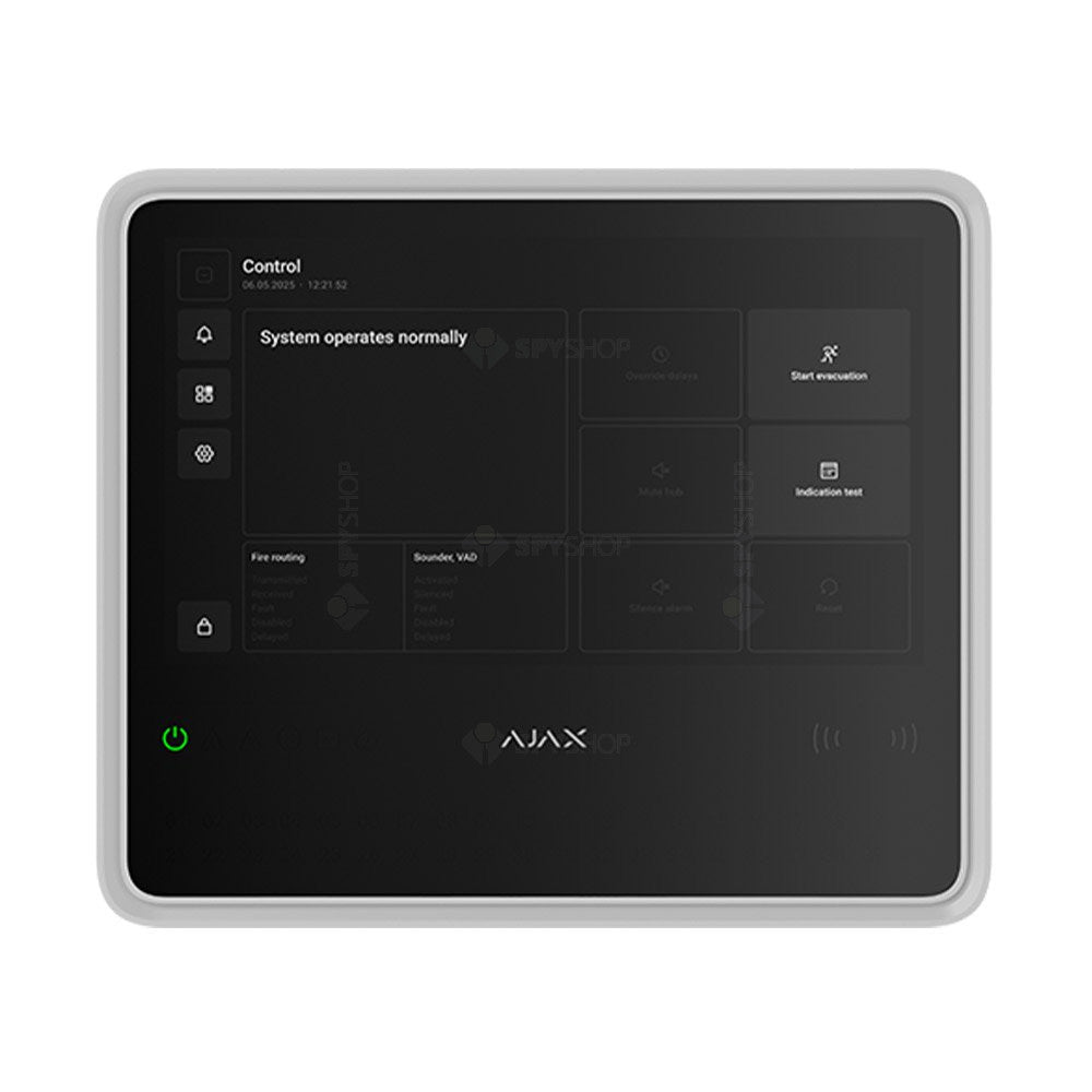 Centrală Antiincendiu Wireless Ajax Fire Hub EN 54 Grade 2 - Touch Screen 10.1", 40 Zone