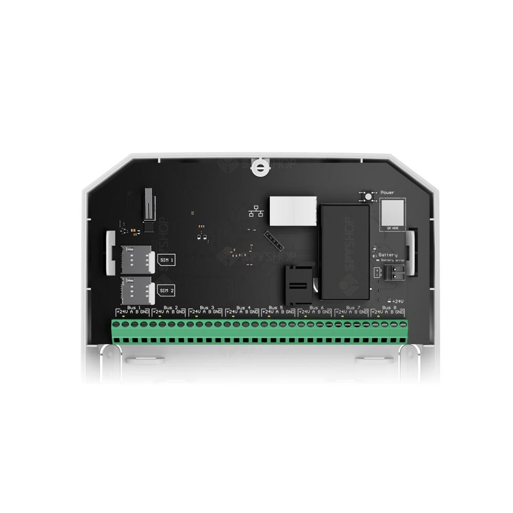 Unitate Centrală Wireless Ajax Hub Hybrid 2G WH - 100 Dispozitive, Verificare Vizuală