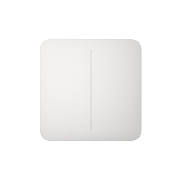 Buton pentru circuit dublu Ajax SoloButton 2-gang Alb