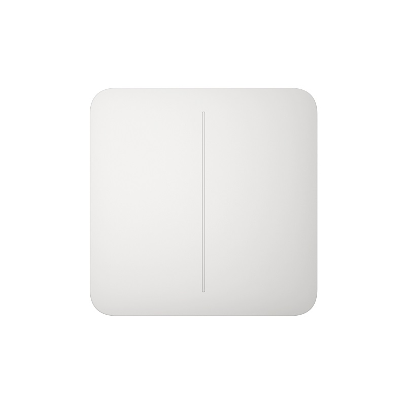 Buton pentru circuit dublu Ajax SoloButton 2-gang Alb