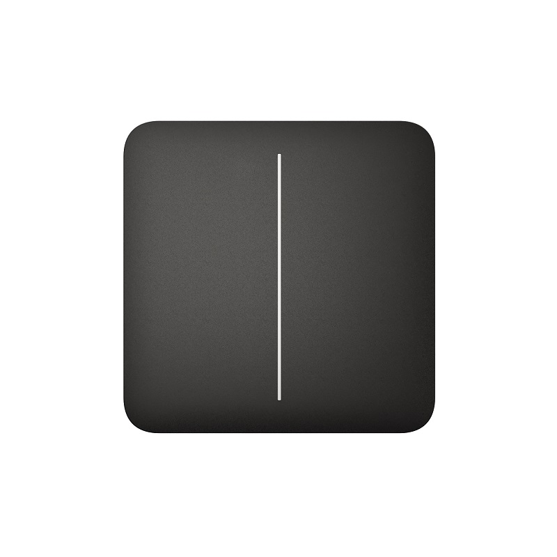 Buton pentru circuit dublu Ajax SoloButton 2-gang Negru