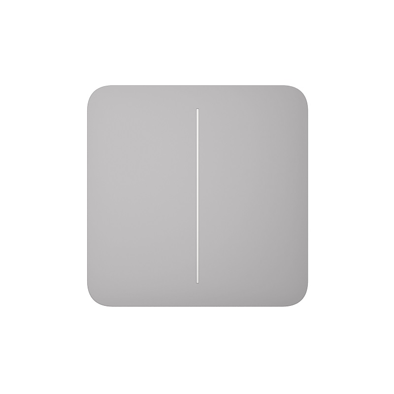 Buton pentru circuit dublu Ajax SoloButton 2-gang Fumuriu