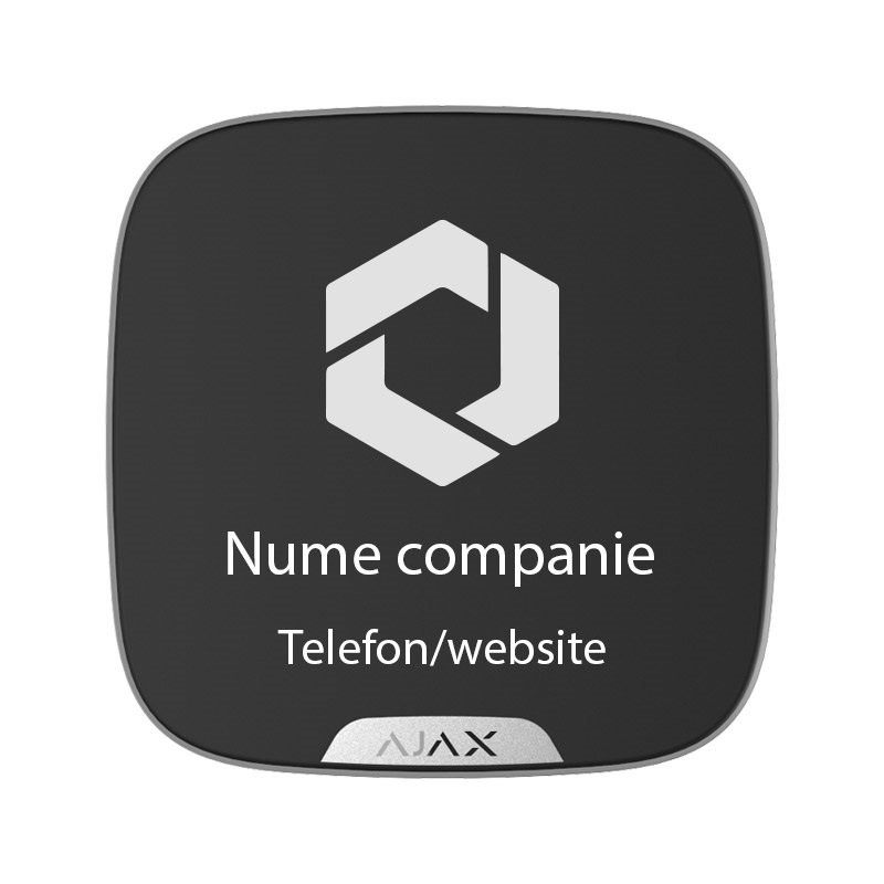 Carcasă personalizabilă StreetSiren AJAX Brandplate Neagră