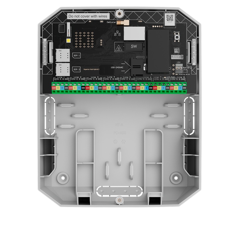 Centrală Alarmă Wireless Ajax HUB Hybrid 2 Superior Albă