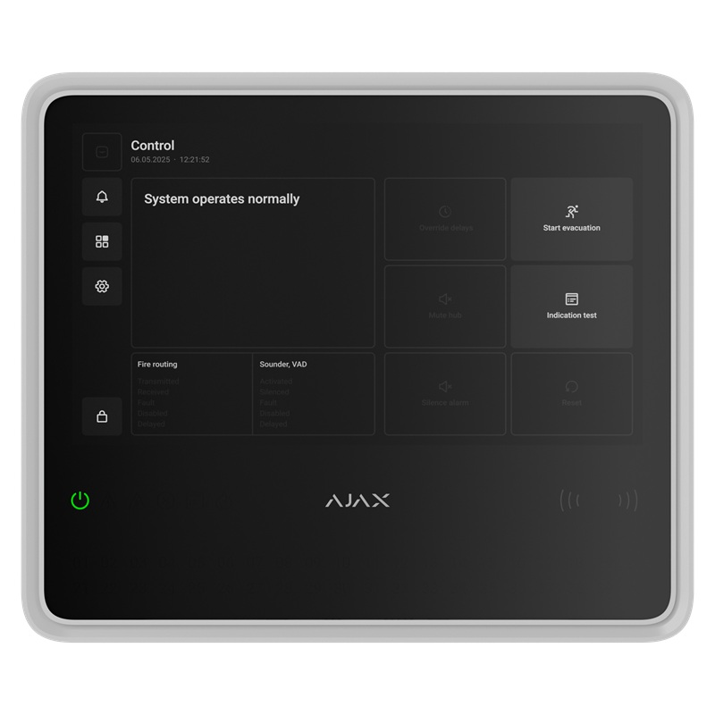 Centrală Incendiu Adresabilă Wireless Ajax EN54 Fire HUB Albă
