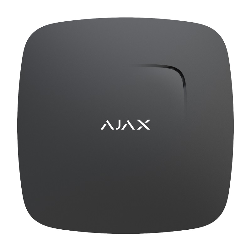 Detector Wireless de fum și temperatură Ajax FireProtect Negru