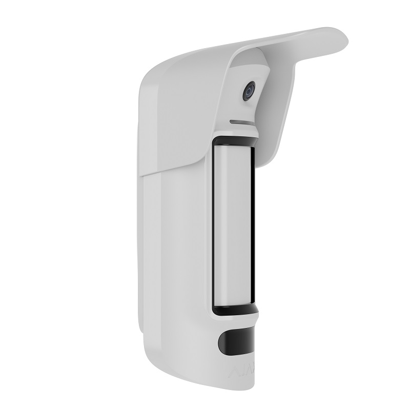 Detector Wireless PIR de exterior cu verificare foto la alarmă Ajax MotionCam Outdoor HighMount (PhOD) Alb