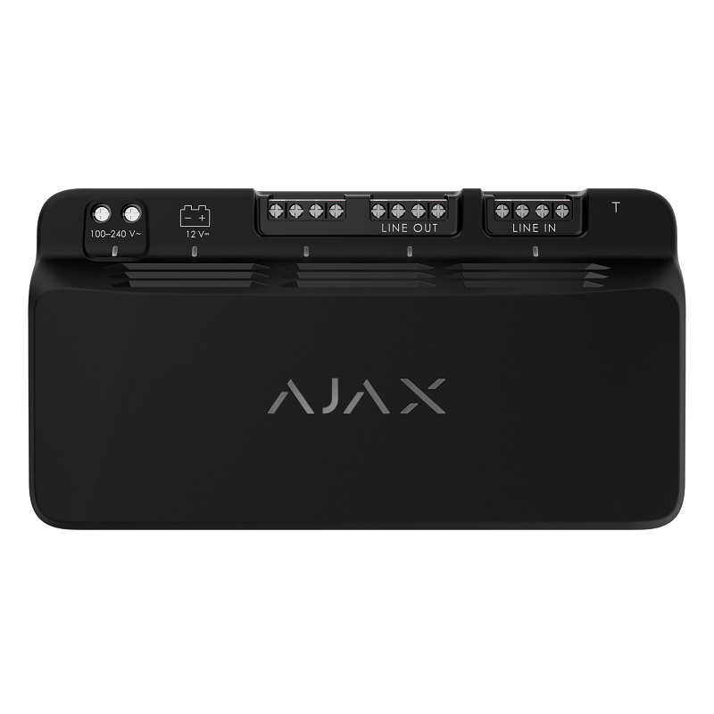 Modul alimentare suplimentară Ajax LineSupply (45W) Fibra Negru