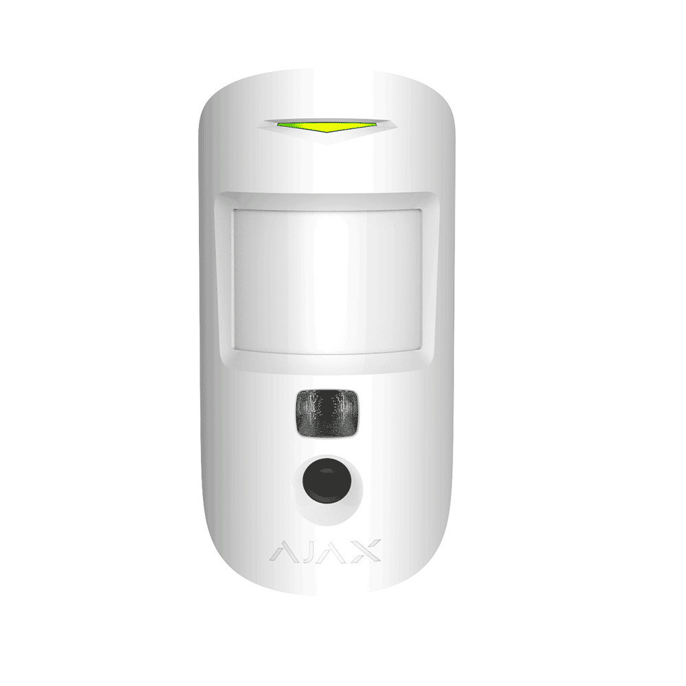 Detector Wireless PIR de interior cu cameră AJAX MotionCam Alb