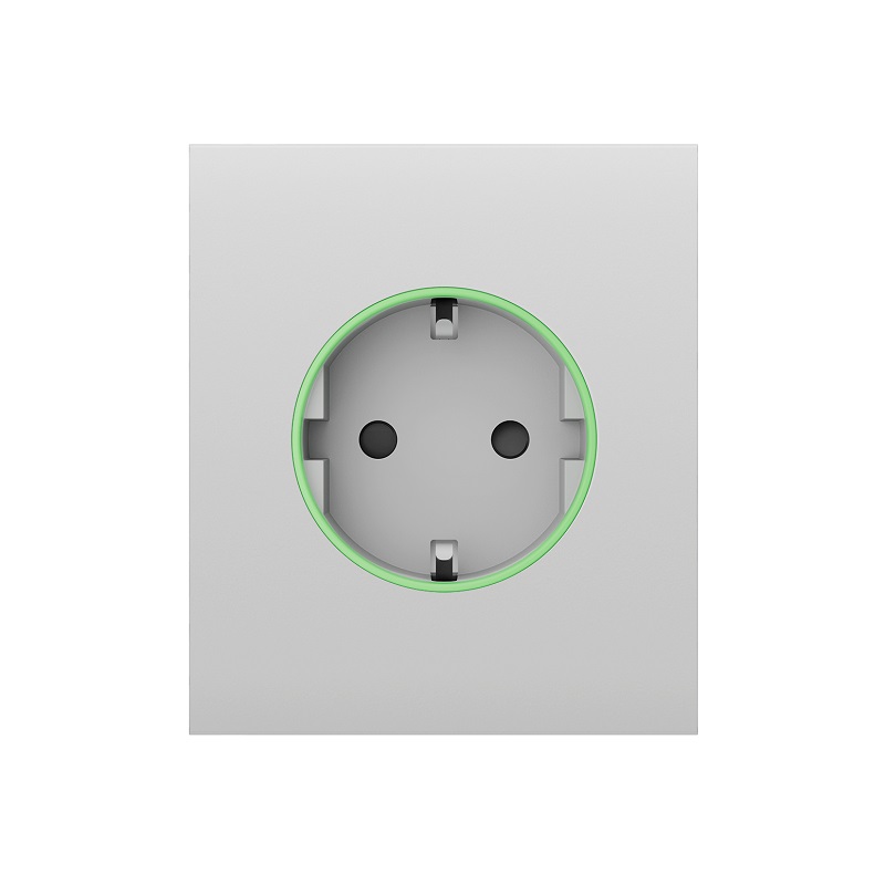 Panou central priză perete smart Ajax CenterCover (smart)[Type F] Alb