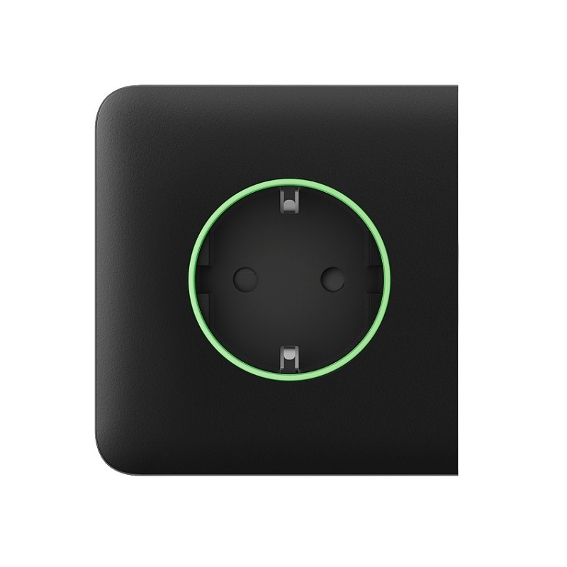 Panou lateral priză perete smart Ajax SideCover (smart)[Type F] Negru