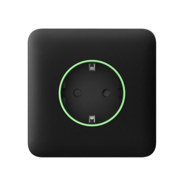Panou priză perete smart Ajax SoloCover (smart)[type F] Negru