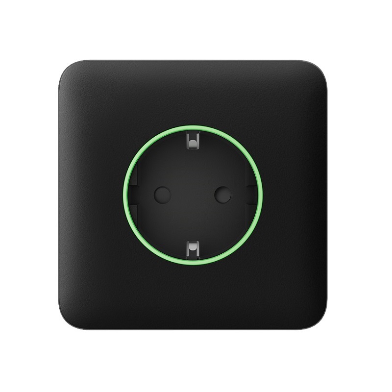 Panou priză perete smart Ajax SoloCover (smart)[type F] Negru