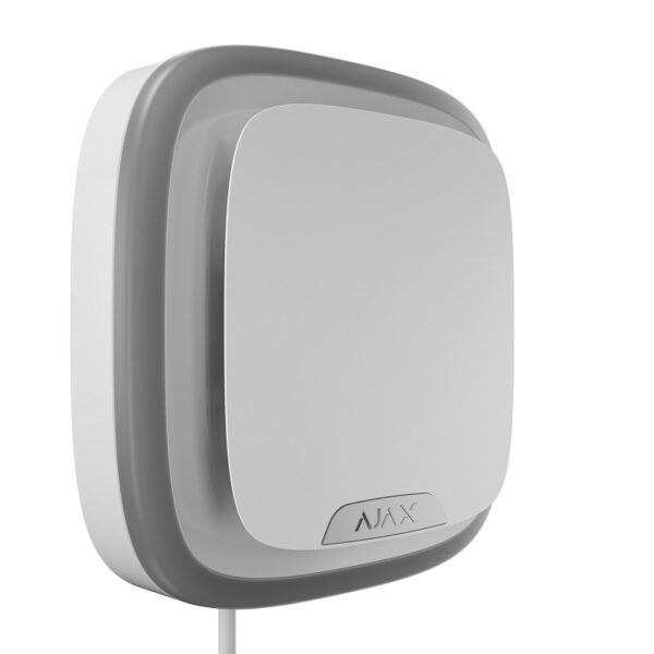 Sirenă cu fir de Exterior Ajax StreetSiren Plus Superior Fibra Albă