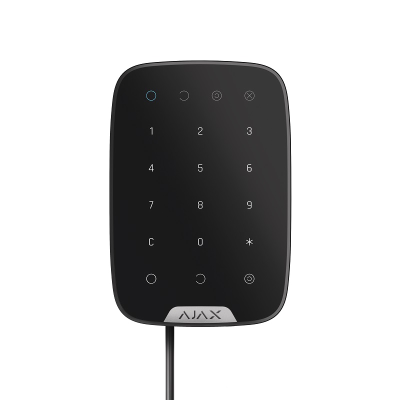 Tastatură cu fir Ajax KeyPad Fibra Neagră