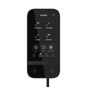 Tastatură cu fir Ajax KeyPad TouchScreen Fibra Neagră 3