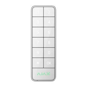 Tastatură cu fir de exterior Ajax Keypad Outdoor Superior Fibra Albă 3