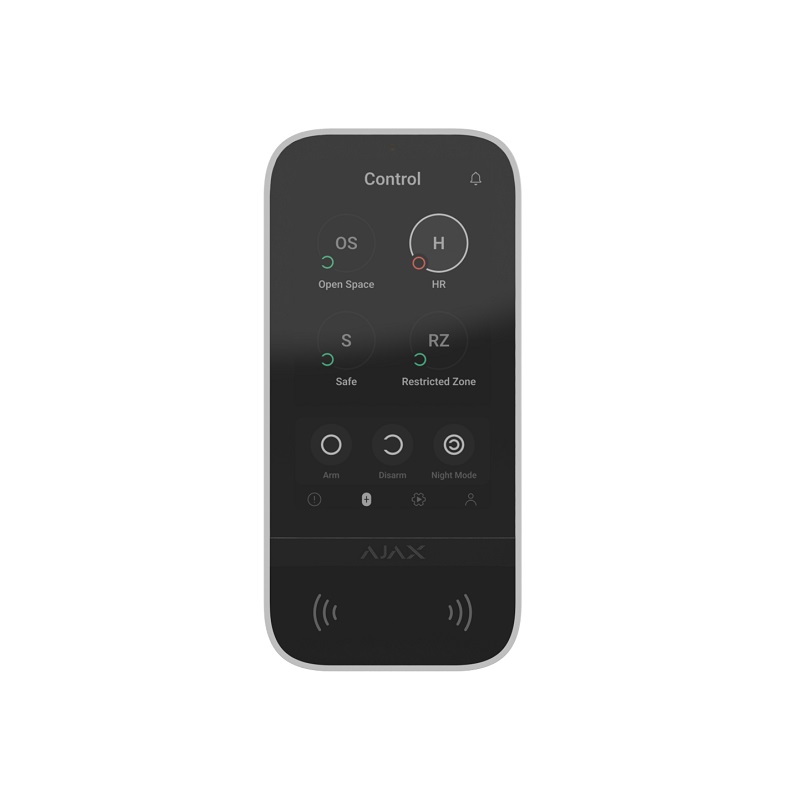 Tastatură Wireless Ajax KeyPad TouchScreen Albă