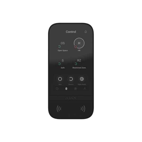 Tastatură Wireless Ajax KeyPad TouchScreen Neagră