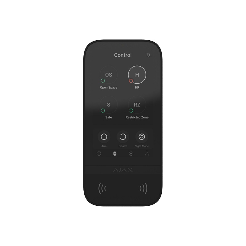 Tastatură Wireless Ajax KeyPad TouchScreen Neagră
