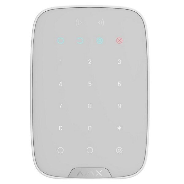 Tastatură Wireless cu cititor carduri Ajax KeyPad Plus Albă