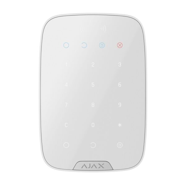 Tastatură Wireless cu cititor carduri Ajax Keypad Plus Superior Albă