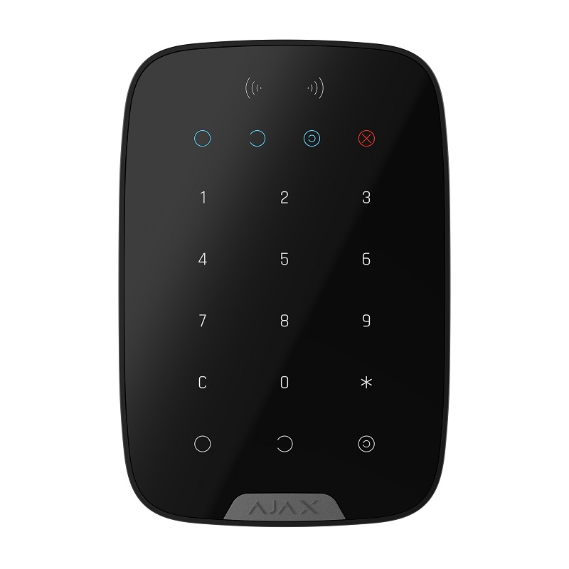 Tastatură Wireless cu cititor carduri Ajax Keypad Plus Superior Neagră